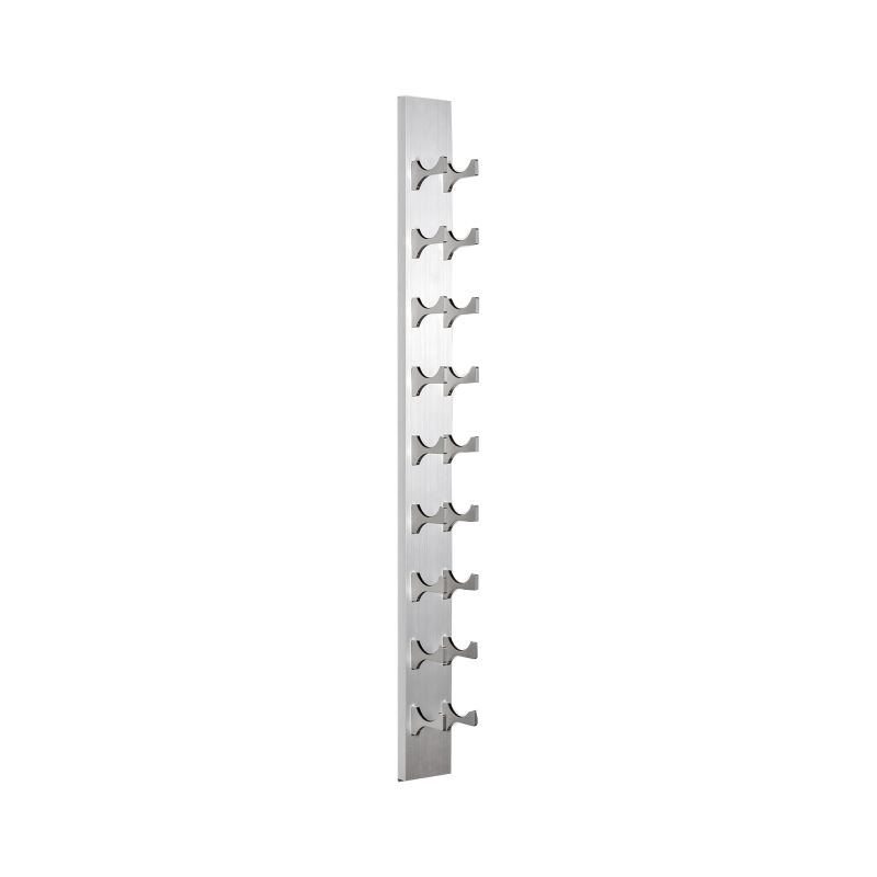 9-Bottle Classic Series Wine Rack, 4ft. - silver, Liquid Systems, Metal Wine Racks, Label Forward, Modern Wine Racks