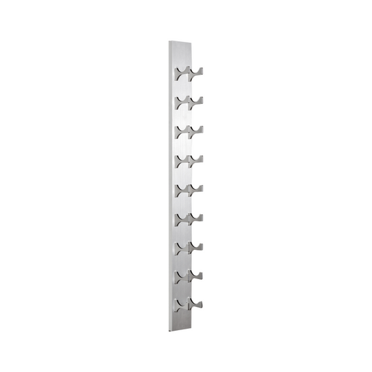 9-Bottle Classic Series Wine Rack, 4ft. - silver, Liquid Systems, Metal Wine Racks, Label Forward, Modern Wine Racks