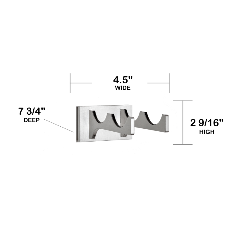 2-Bottle Mono Series Wine Rack - silver, Liquid Systems, Metal Wine Racks, Label Forward, Modern Wine Racks