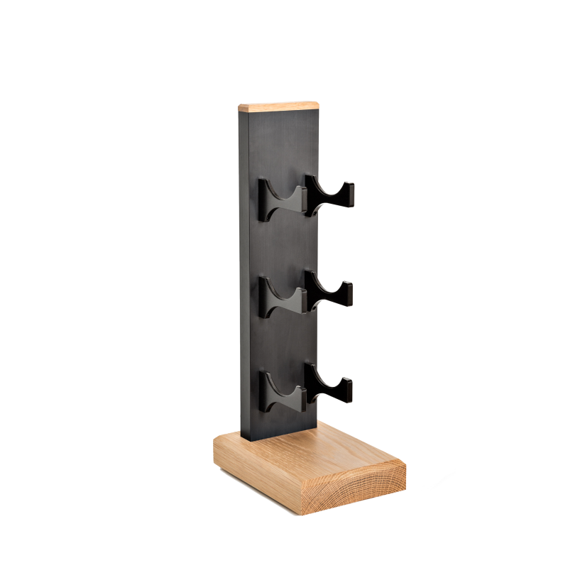 3-Bottle Mini Series Wine Rack - black, Liquid Systems, Metal Wine Racks, Label Forward, Modern Wine Racks
