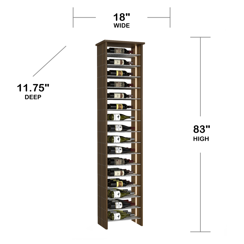 48-Bottle Parallel Wine Rack, One-Column, Modern Wine Rack, Parallel Wine Rack, Kessick