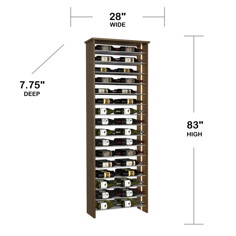 96-Bottle Parallel Wine Rack, Two-Column, Modern Wine Rack, Parallel Wine Rack, Kessick