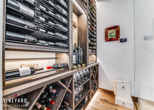 A temperature-controlled wine cellar