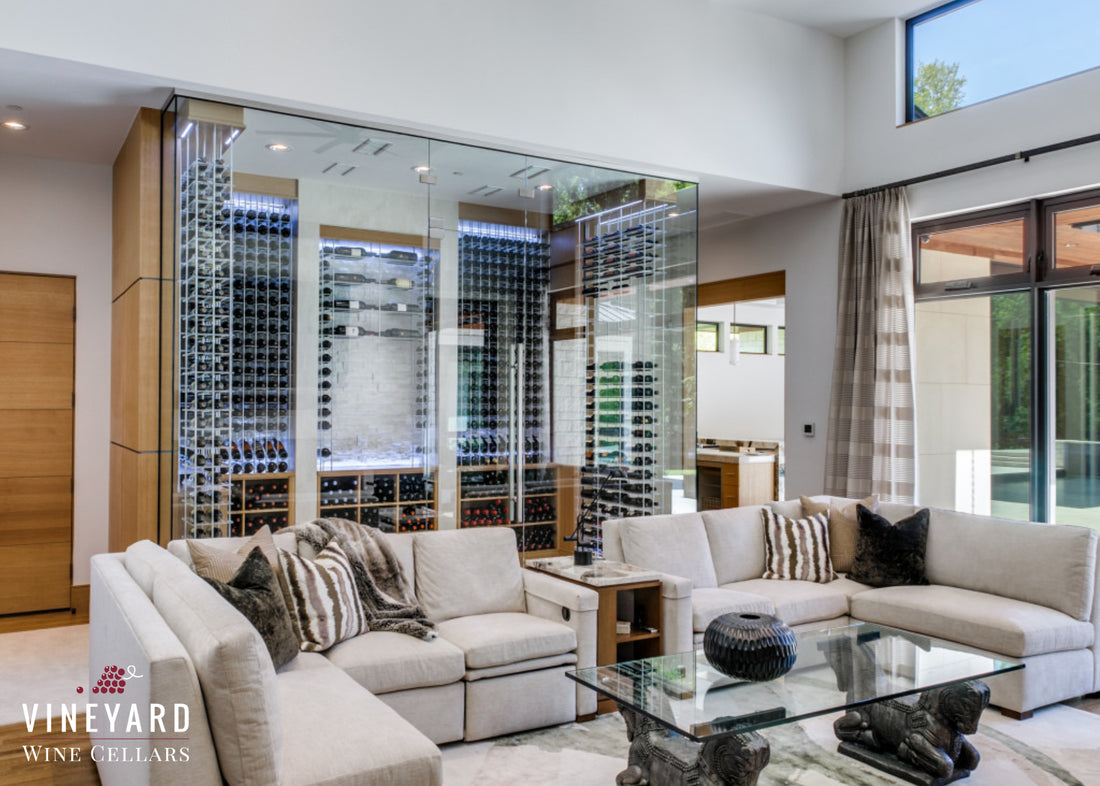 A Modern Glass Wine Room