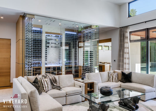 A Modern Glass Wine Room