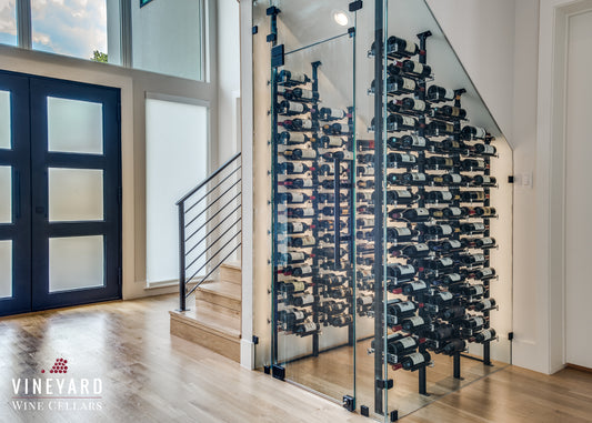 Understairs wine room