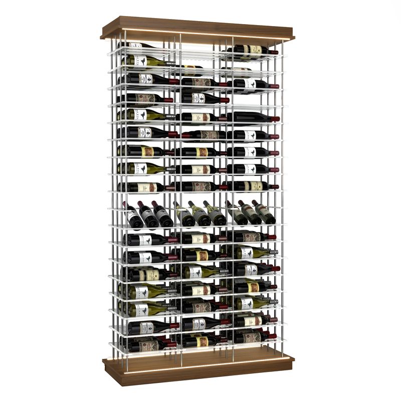 153-Bottle Elevation Wine Rack with Angled Display, Label Forward, Modern Wine Storage, Kessick