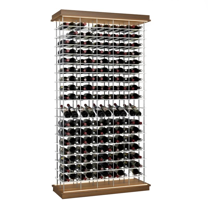 170-Bottle Elevation Wine Rack with Angled Display, Cork Forward, Modern Wine Storage, Kessick