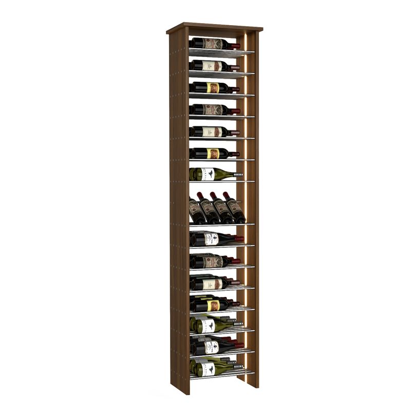 46-Bottle Parallel Wine Rack with Angled Display, One-Column, Modern Wine Rack, Parallel Wine Rack, Kessick