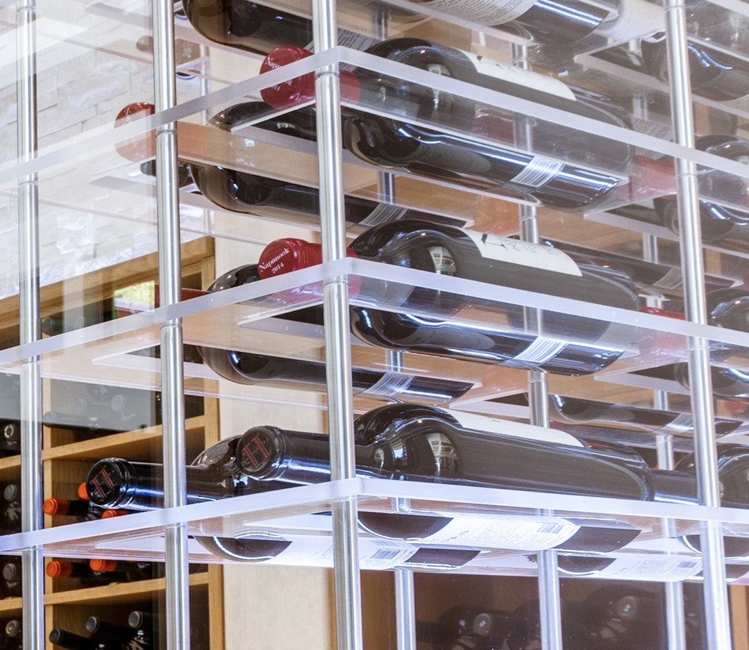 36-Bottle Elevation Wine Rack, Label Forward