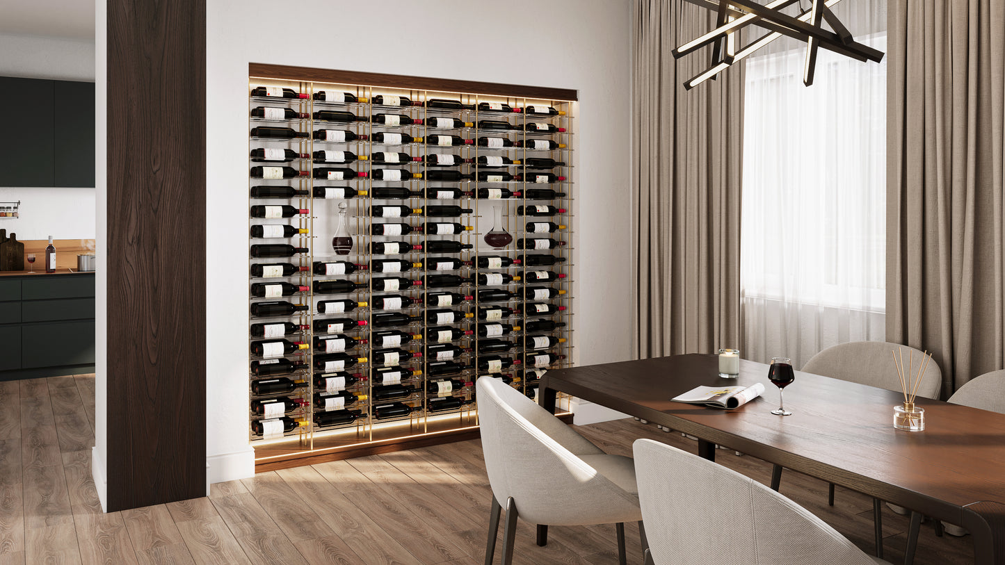 208-Bottle (A) Elevation Wine Display