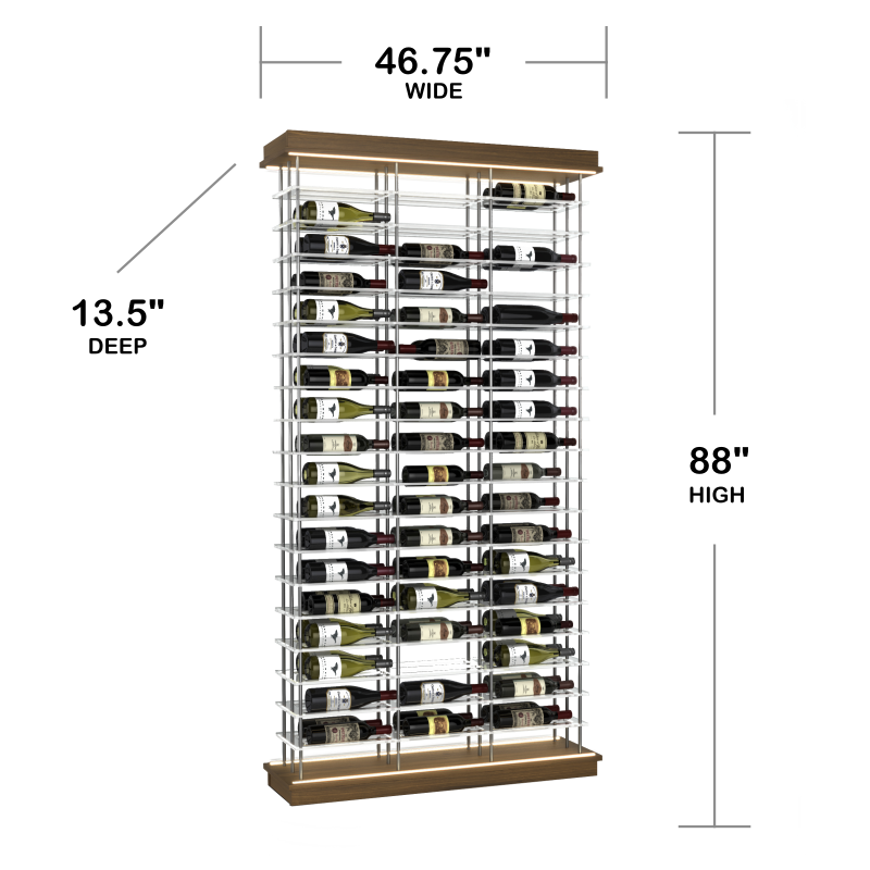 108-Bottle Elevation Wine Rack, Label Forward, Modern Wine Storage, Kessick