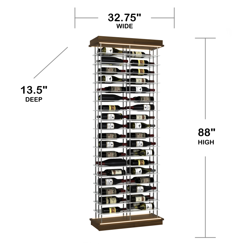 72-Bottle Elevation Wine Rack, Label Forward: Modern Wine Storage, Kessick