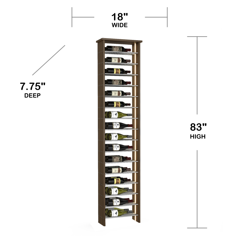 32-Bottle Parallel Wine Rack, One-Column, Modern Wine Rack, Parallel Wine Rack, Kessick