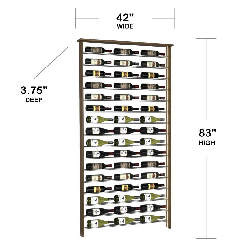 48-Bottle Parallel Wine Rack, Three-Column, Modern Wine Rack, Parallel Wine Rack, Kessick