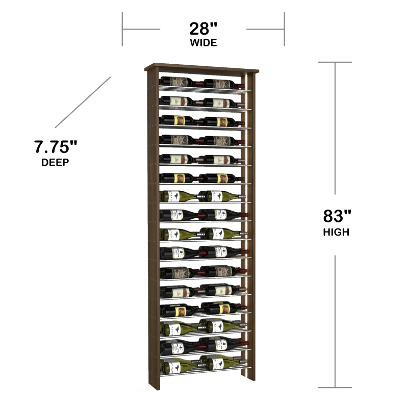 64-Bottle Parallel Wine Rack, Two-Column, Modern Wine Racks, Parallel Wine Racks, Kessick